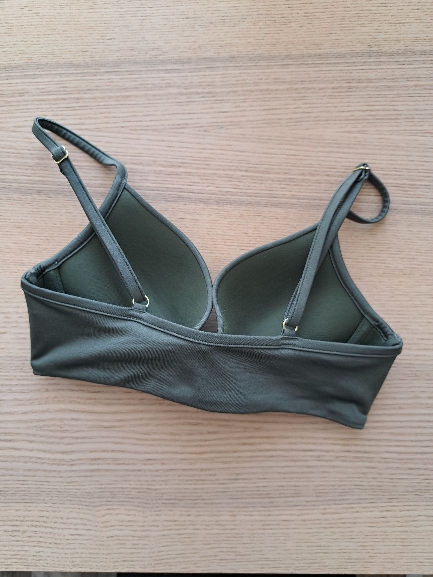 H&M 36 S Góra stroju kostiumu kąpielowego bikini push up gorset zielon