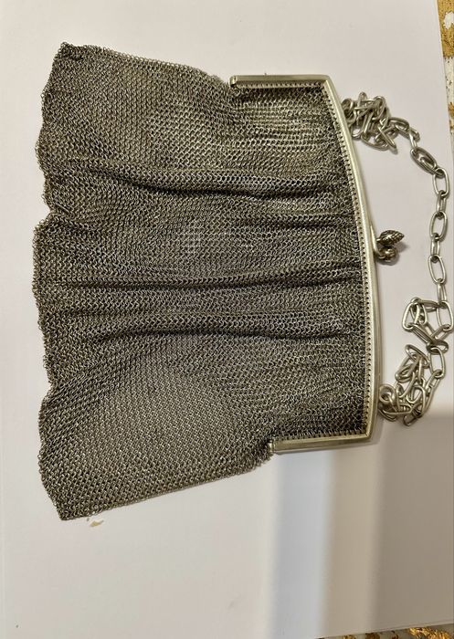 Антикварная сумочка-сетка из серебра