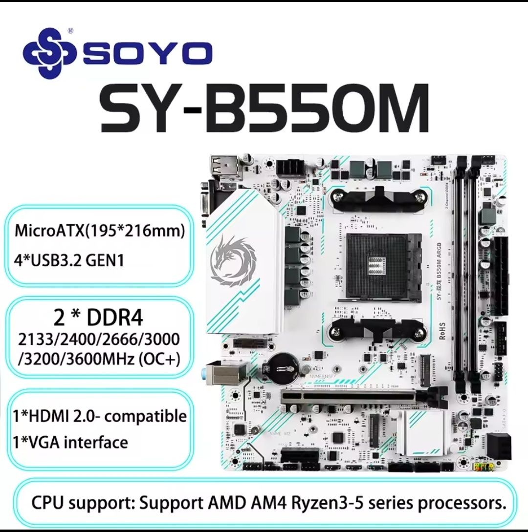 Продам Soyo b550m argb з проблемою