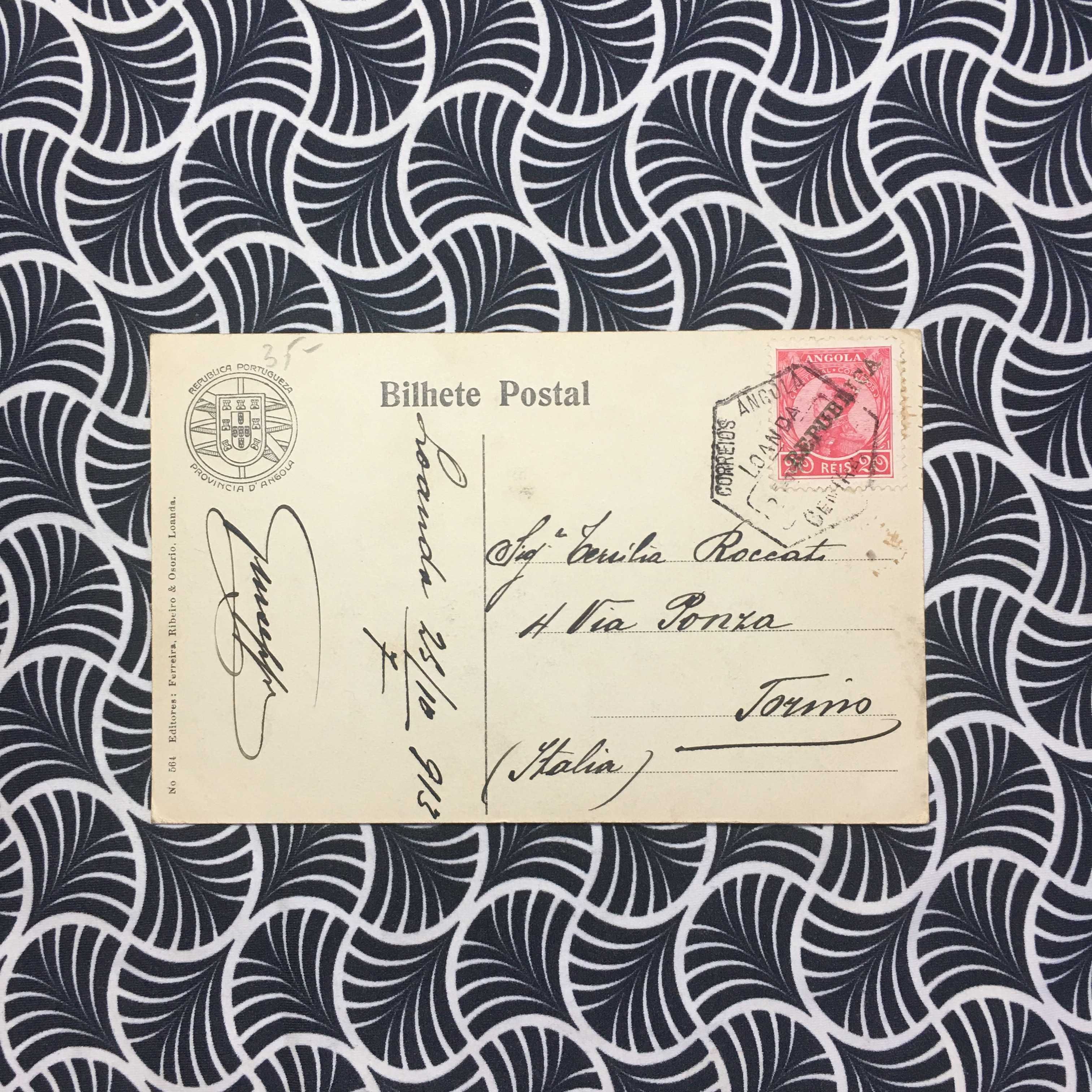 Postal antigo de Angola