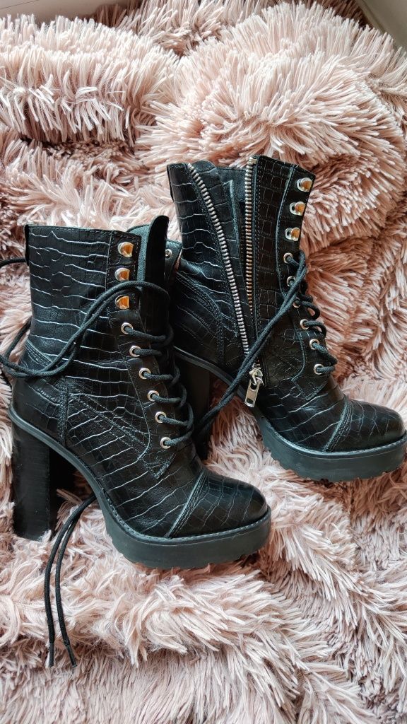 Botki skóra naturalna Winnie Harlow Steve Madden Lisalove 37