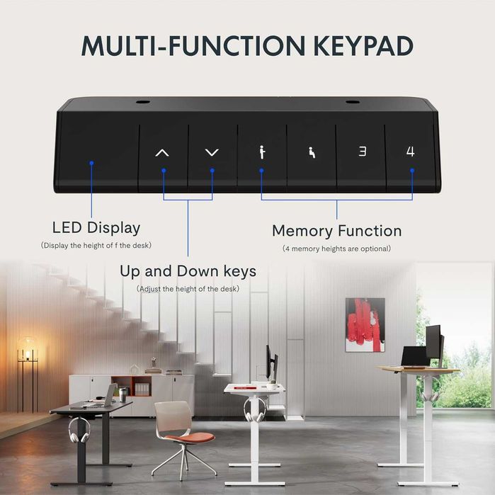 Nowe biurko elektryczne / blat 140x60 / stół / stanowisko PC !K551!