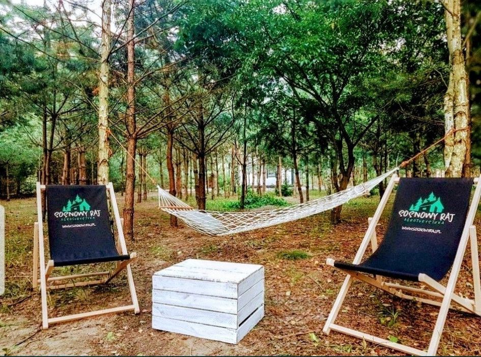 Domek domki sauna kominek nad rzeką Wkra