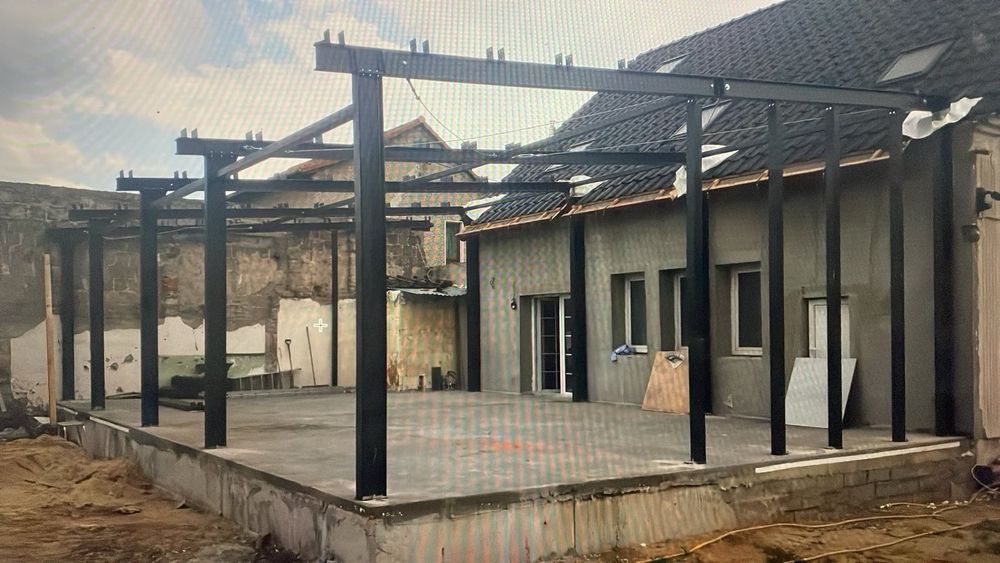 Hala stalowa, wiata, konstrukcja stalowa  szer 7m dług 13m