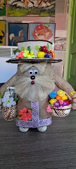Оберег,Сувенир, Кукла ручной роботы , Домовенок,