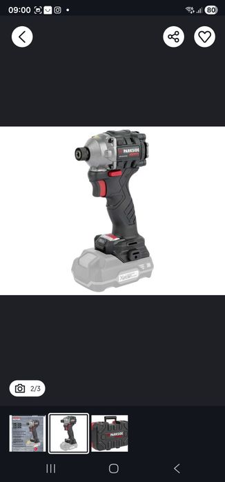 Aparafusadora Bits Parkside Performance 20v