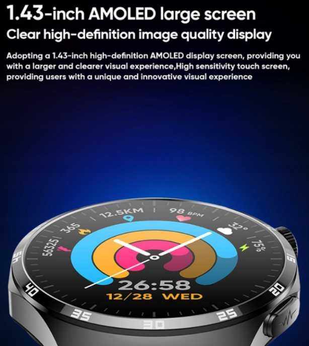 Smartwatch MT300 Pomiar EKG, Licznik kalorii,Rozmowy Bluetooth ttst970