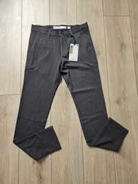 Spodnie chinosy do kostek Indigo Jeans szare 31 34 vintage viral HIT