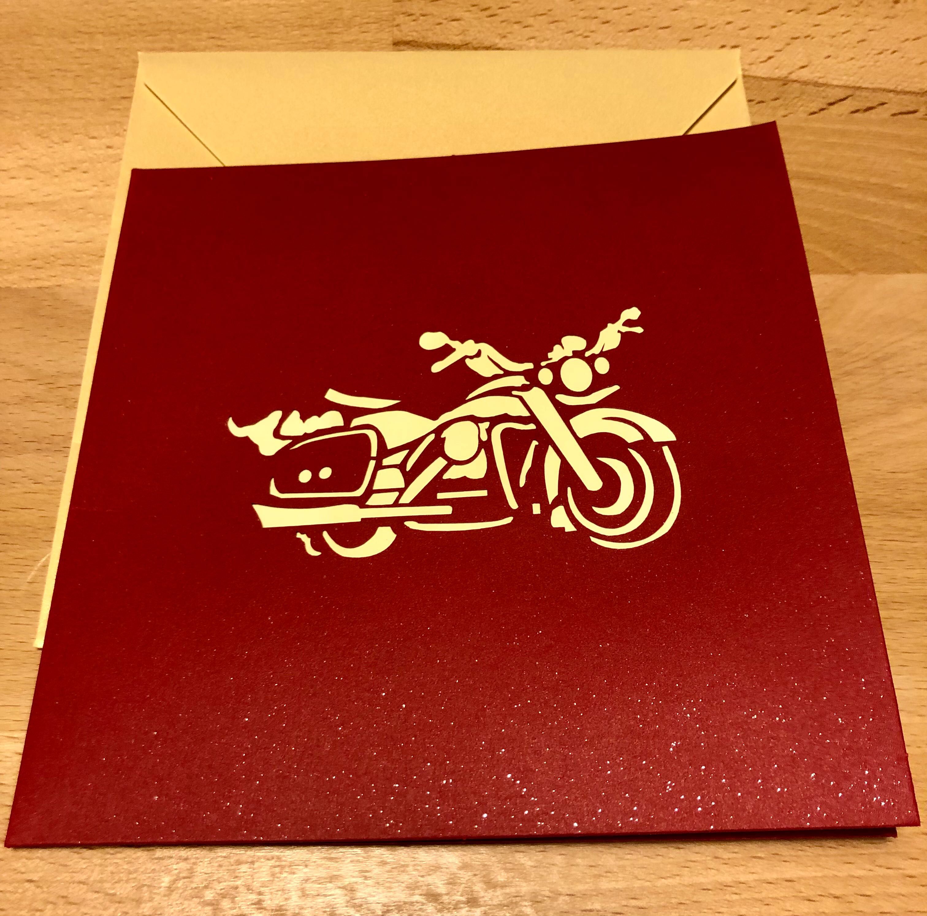 Prezent dla motocyklisty kartka 3d urodziny