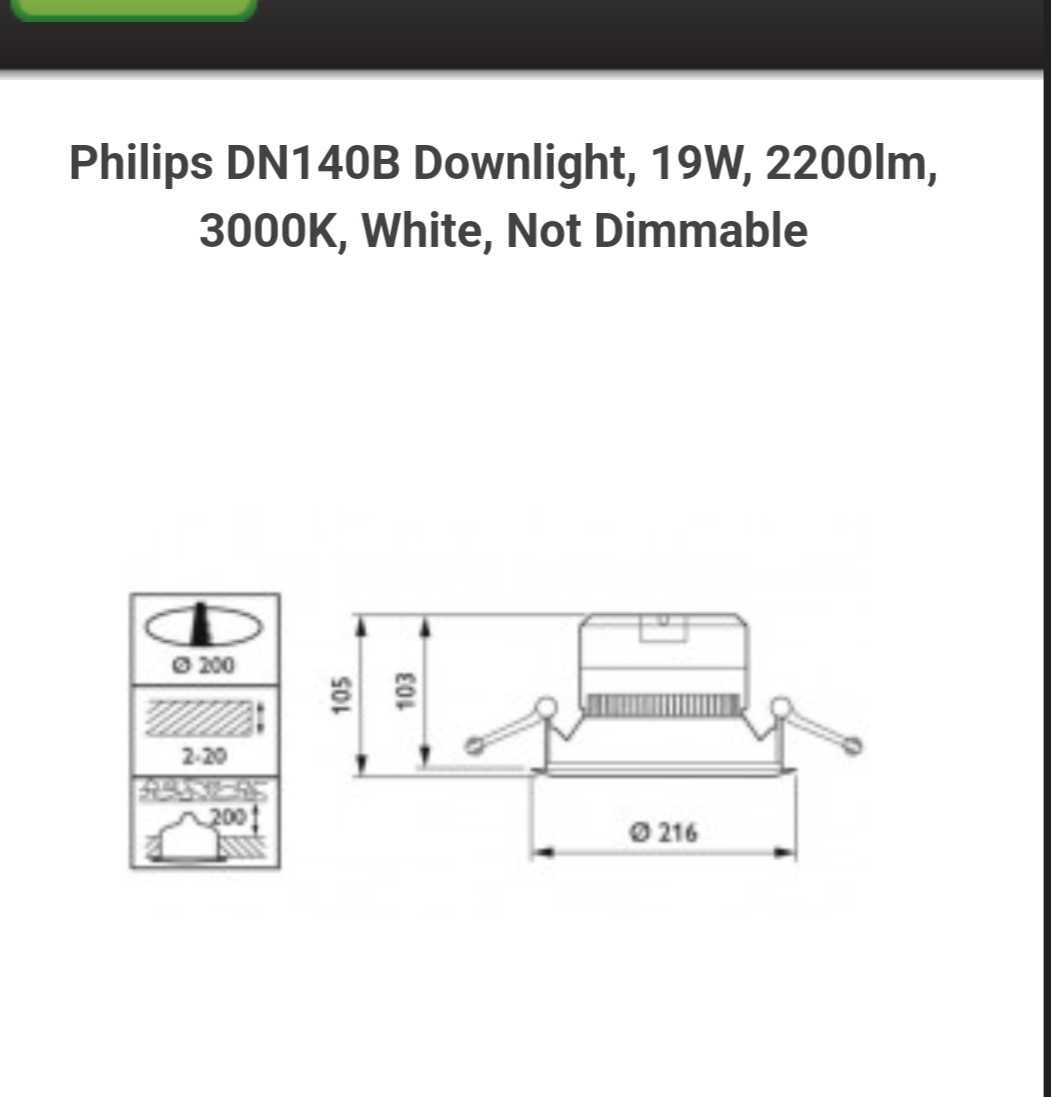 3 focos philips para tecto falso 19w,novos,3000k