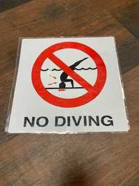 Szyld tablica blaszana Zakaz nurkowania