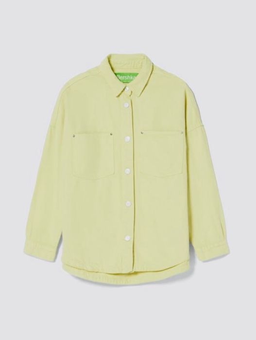 Жіночий джинсовий жакет, джинсова куртка  жовтого кольору bershka