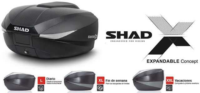 Kufer o zmiennej pojemności Shad SH58X carbon 46/58L