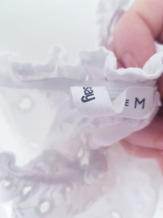 Bawełniana bluzka crop top damska marki Sinsay rozmiar L.