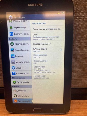 Samsung SM-T110 Galaxy Tab 3 7.0 Б/У Д