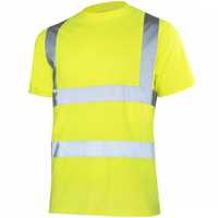 T-shirt Koszulka ostrzegawcza Fluorescencyjna robocza z pasami odblask
