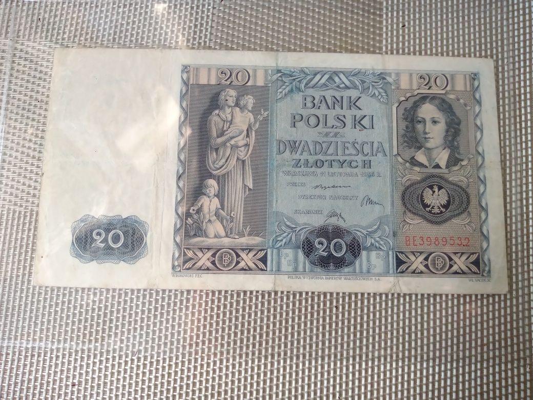 Banknot 20 złotych 1936r. II RP