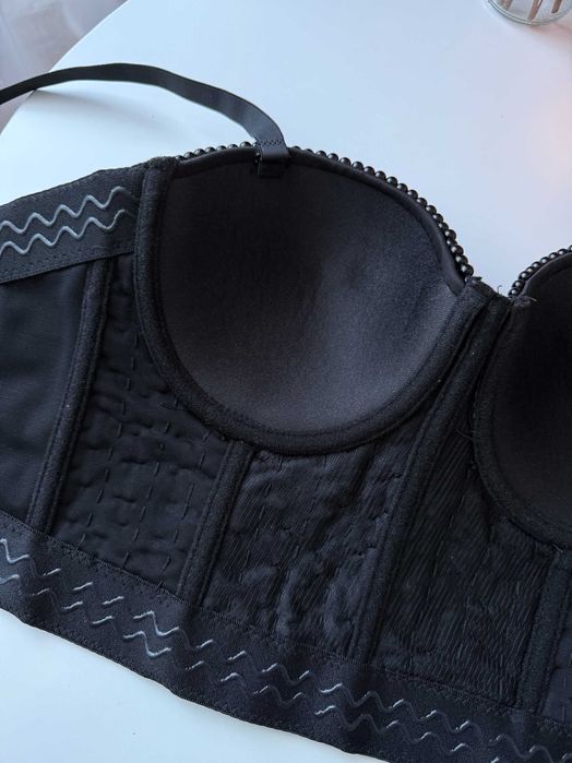 Корсет жіночий з бусами  чорний розмір с-м святковий корсет для жінок