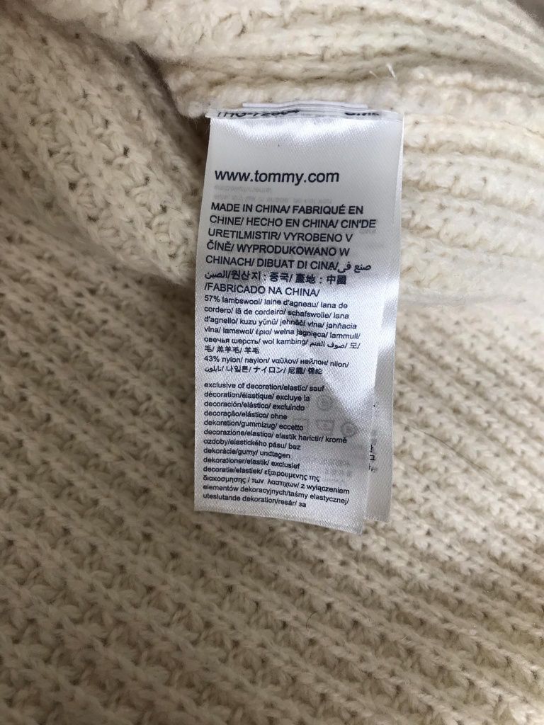 Tommy Hilfiger dłuższy sweter damski M wełna