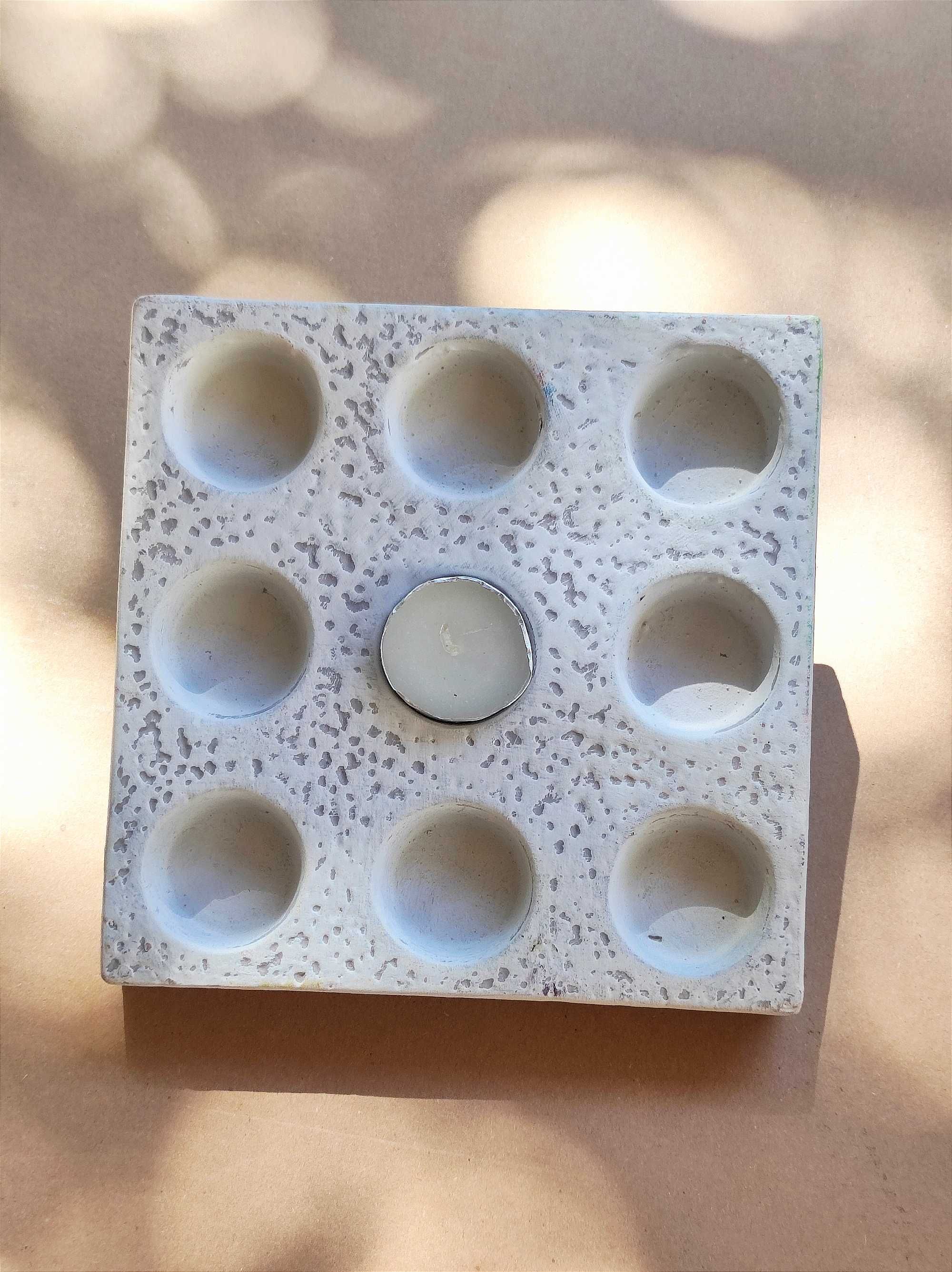 Base / suporte 9 velas cerâmica