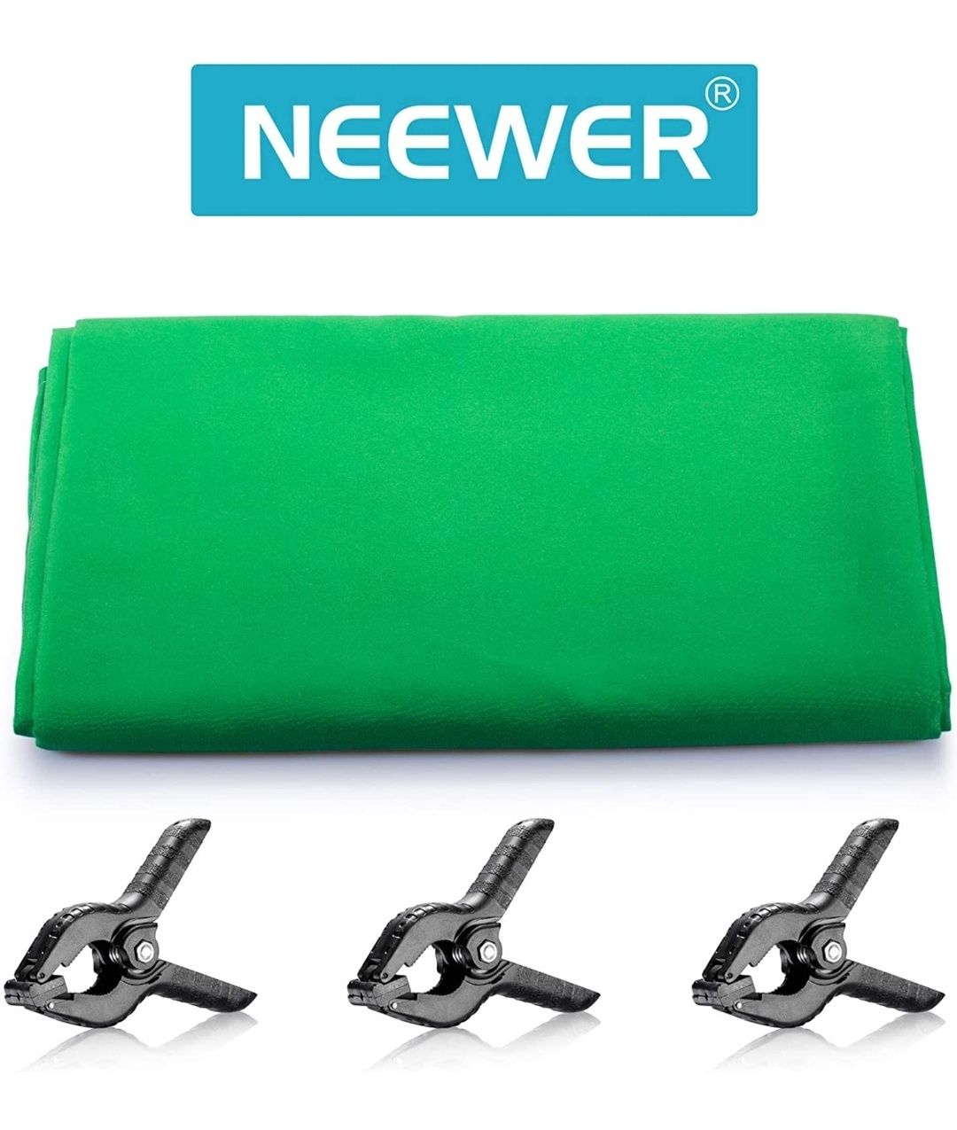 Fundo verde Chromakey de 3,9 por 2,8M da Neewer com abraçadeiras NOVO