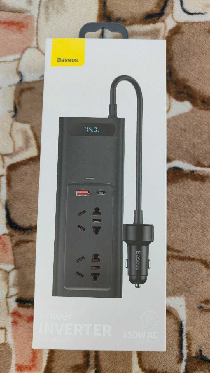 Авто перетворювач інвертор Baseus 150W инвертор басеус преобразователь