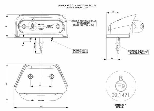 Lampa obrysowa - LD 231