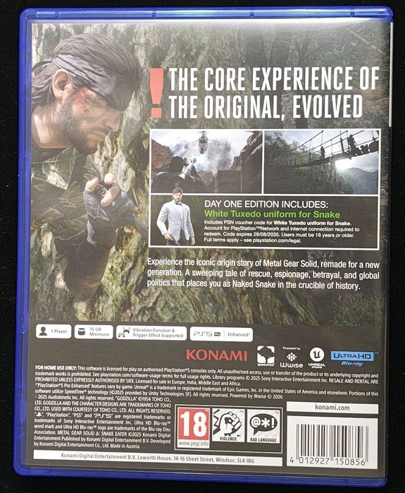 Metal Gear Solid Delta Snake Eater Remake MGS 3 na PS5 +DLC BDB stan