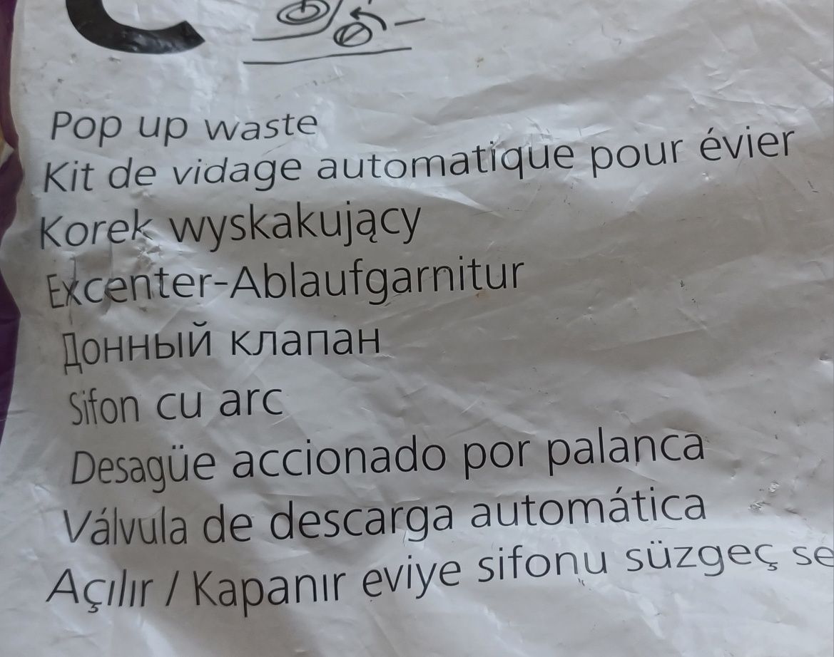 Korek wyskakujacy do zlewu