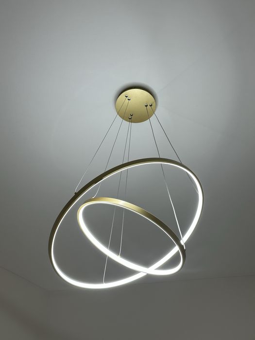 Lampa wisząca ring złota westwing