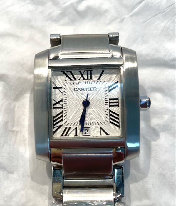 Relógio Cartier  tank francais em aço movimento quartzo novo