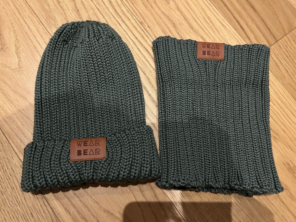 Czapka i komin 100% Merino nowe