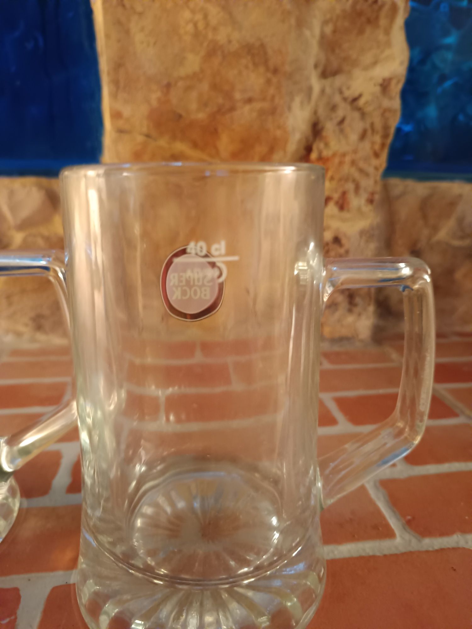 Duas canecas de cerveja Super Bock /40 cl.