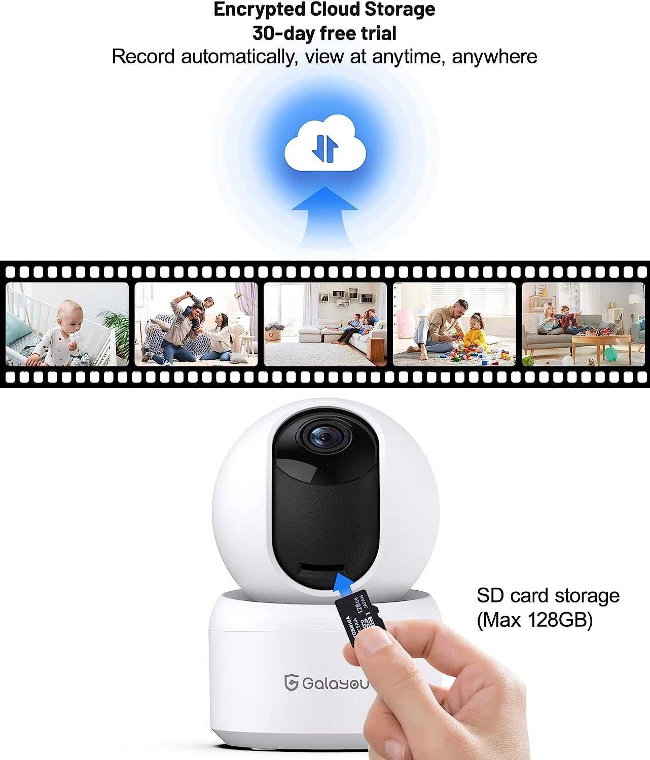 Inteligentna Kamera Wewnętrzna Ip Wifi Noktowizor zestaw 2 szt