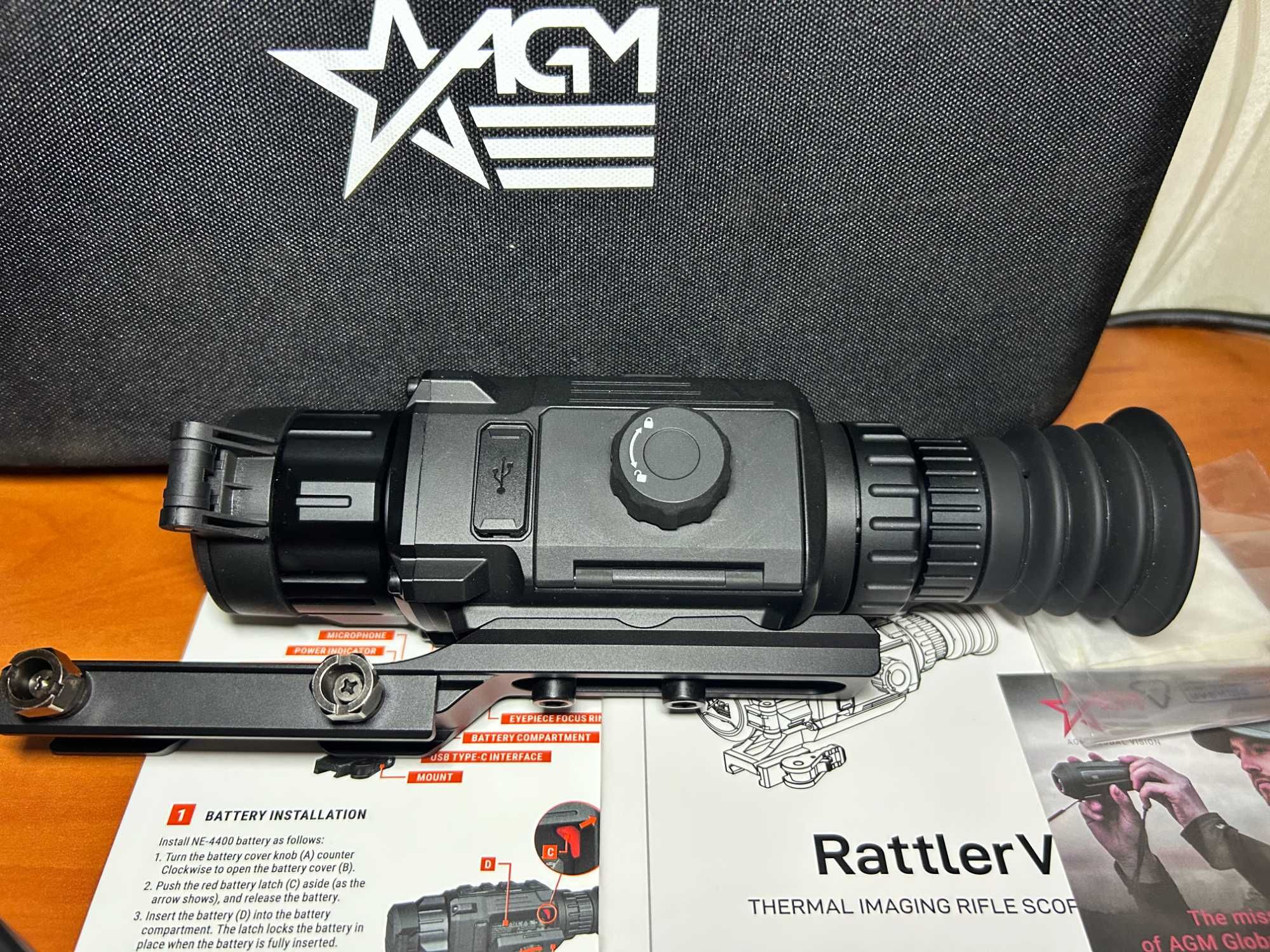 Тепловізійний приціл AGM Rattler V2 19-256 VOX 256x192/12μm/19мм/950м