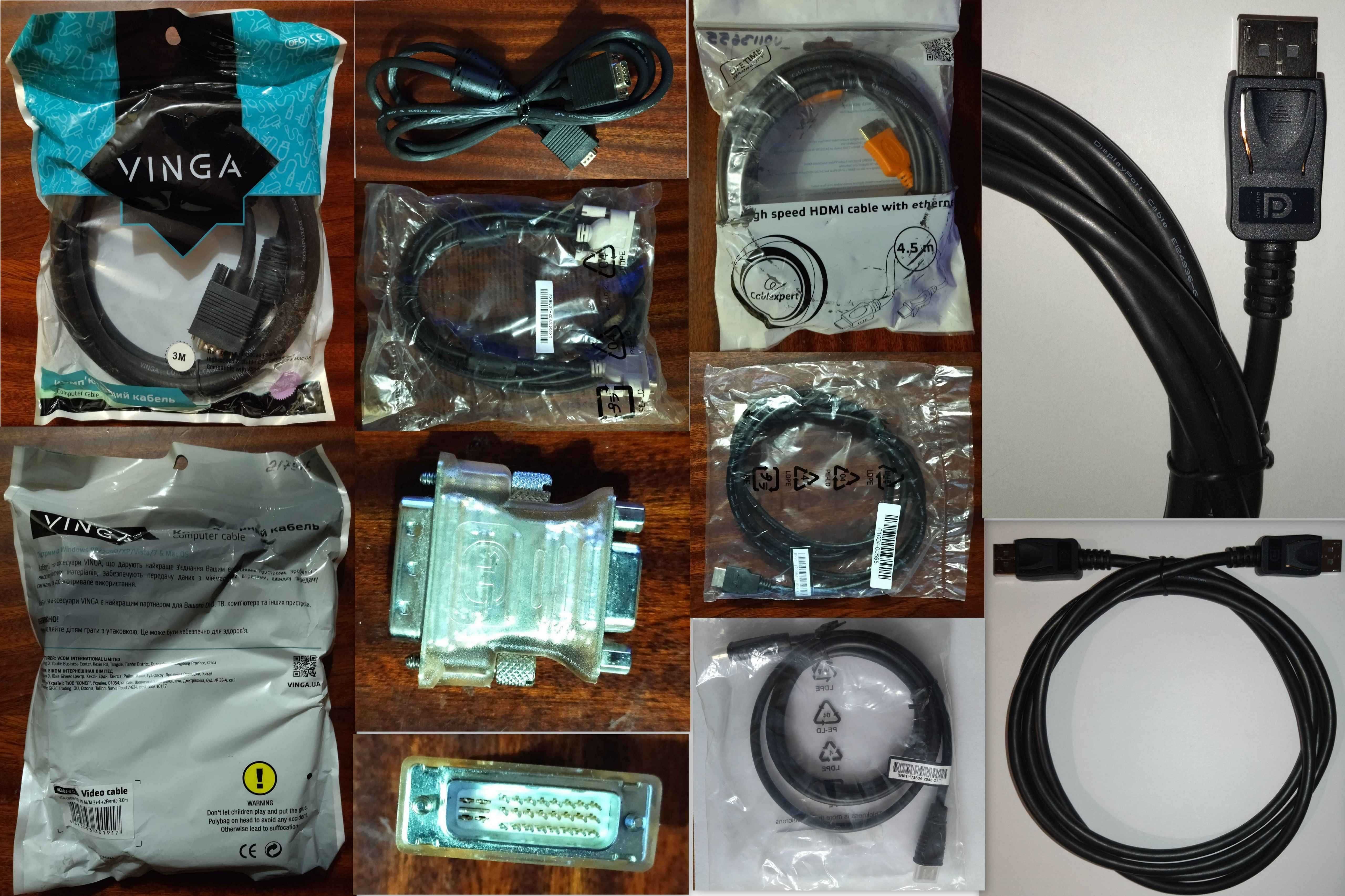 Відеокарти AGP, PCI, SB, TV & FM-Tuner, USB PCI-Card та відео-кабелі