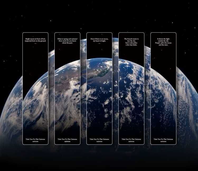 Zestaw zakładek do książek 5szt tematyczne Earth From Space Nowe