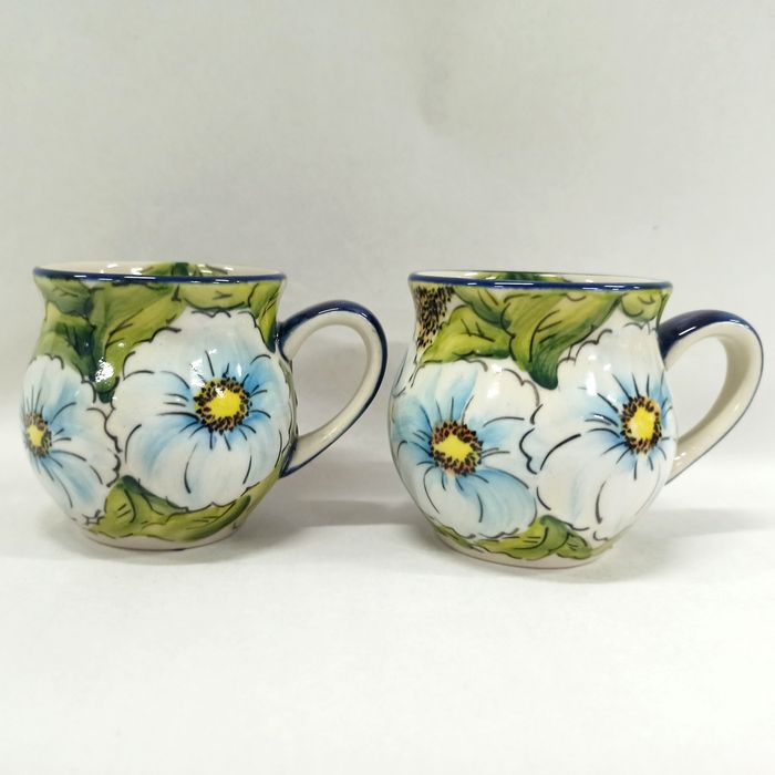 Zestaw dwóch kubków ceramicznych 250 ml Ceramika Bolesławiec