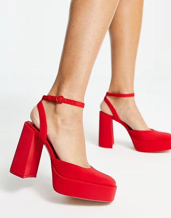 Stradivarius 39 Czerwone Buty Damskie Czółenka Sandały Satynowe D953