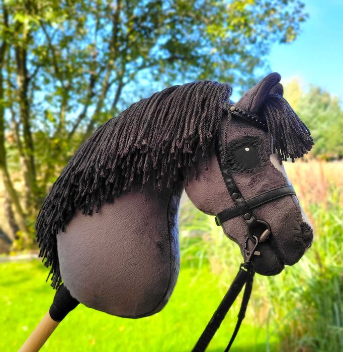 Konik Hobby Horse A4 ręcznie szyty z minky, zestaw z ogłowiem #5