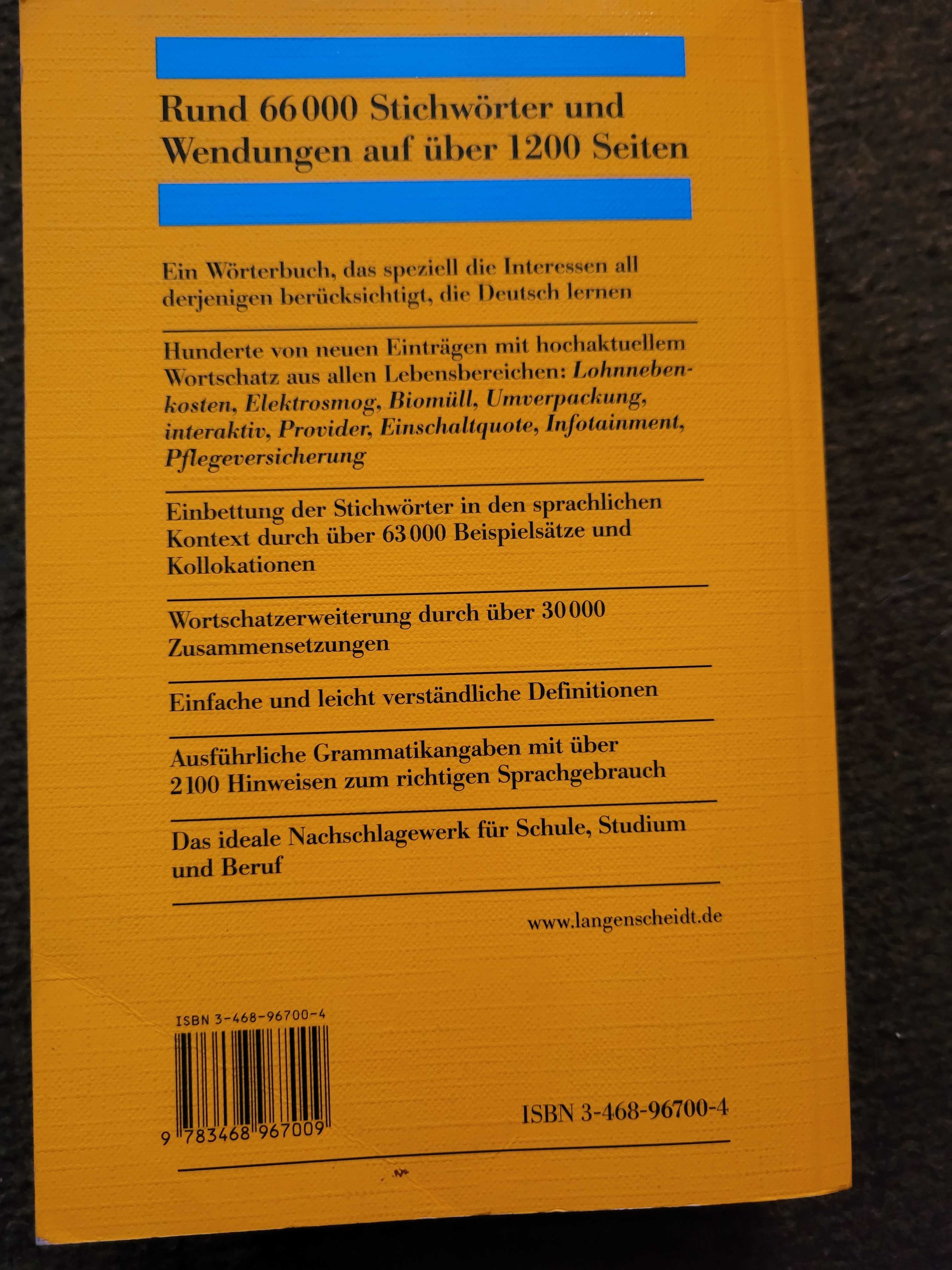 Duży słownik niemiecki Langenscheidts - Deutsch als Fremdsprache