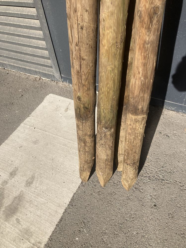 Estacas de madeira tratada