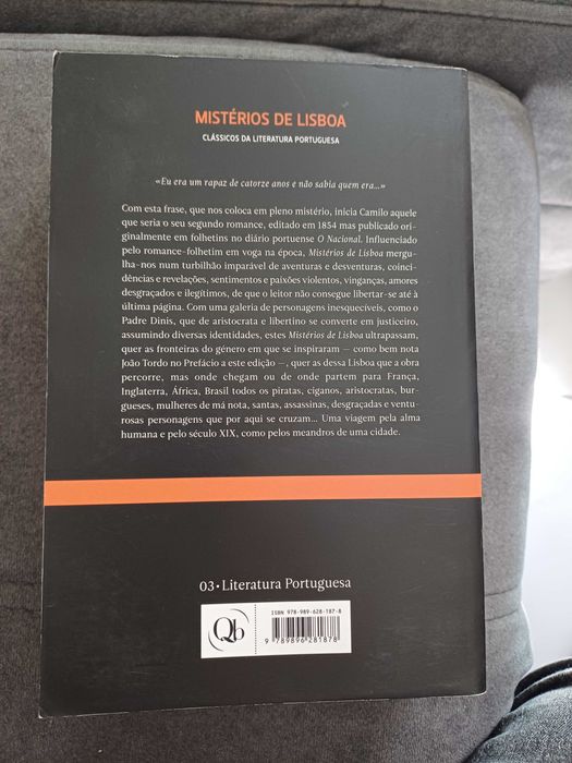 Livro Mistérios de Lisboa