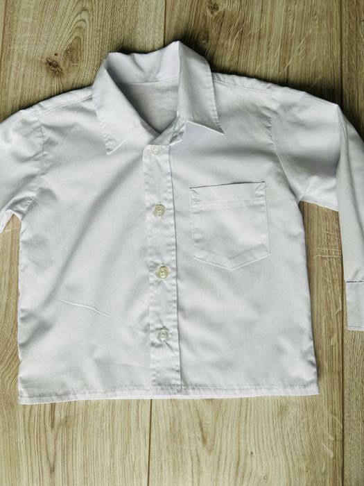 Biała koszula chłopięca elegancka dla chłopca 92