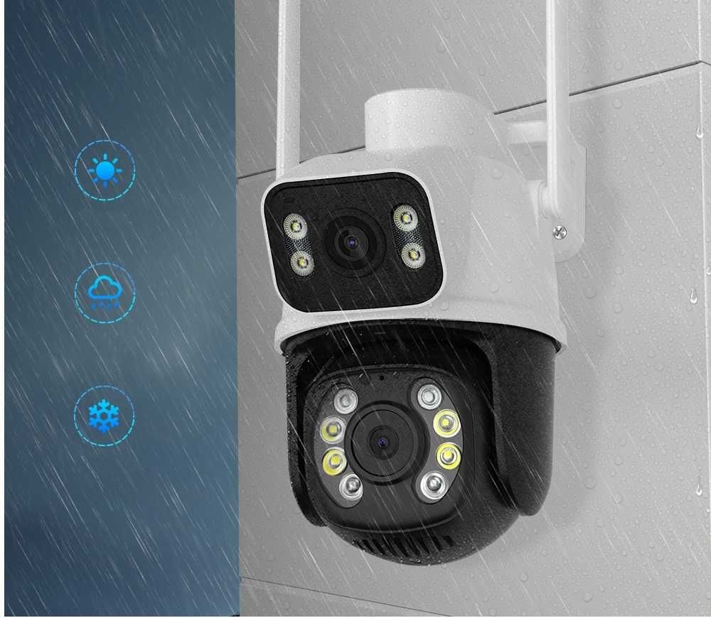 Kamera Podwójna Obrotowa Zewnętrzna IP Wifi 6Mpx