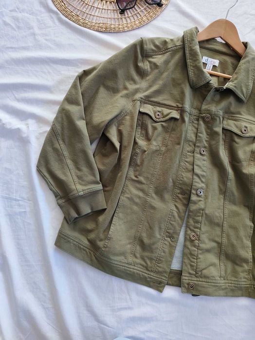 Kurtka koszulowa / bluza khaki oliwkowa bawełniana 3xl oversize