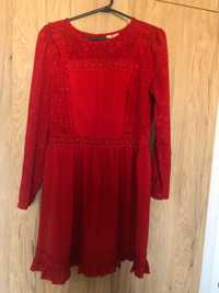 Czerwona krótka sukienka H&M rozm. 38 M