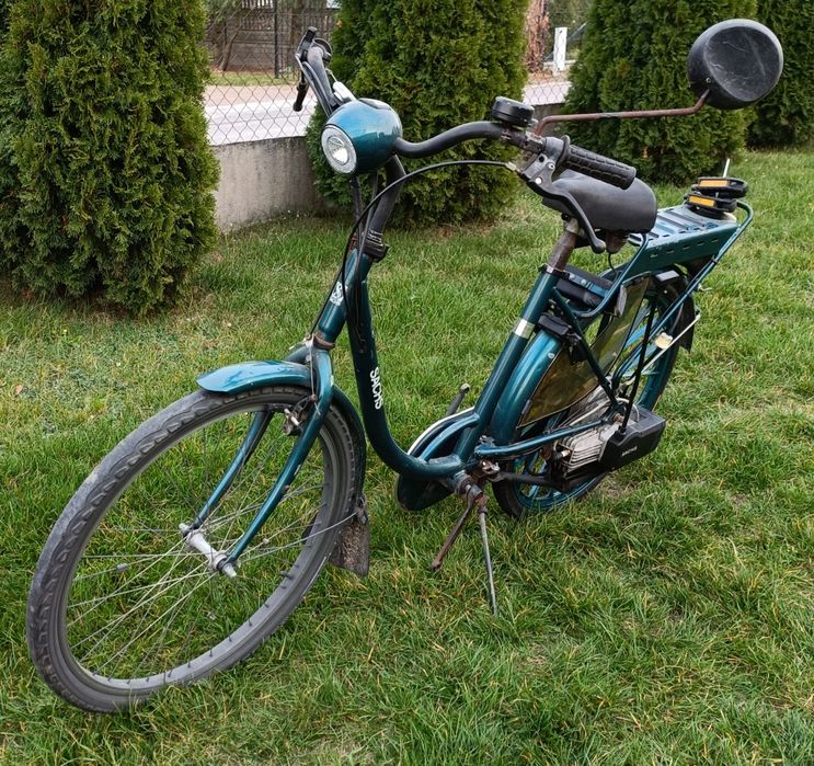 Rower Sachs z silnikiem spalinowym Sachsa.