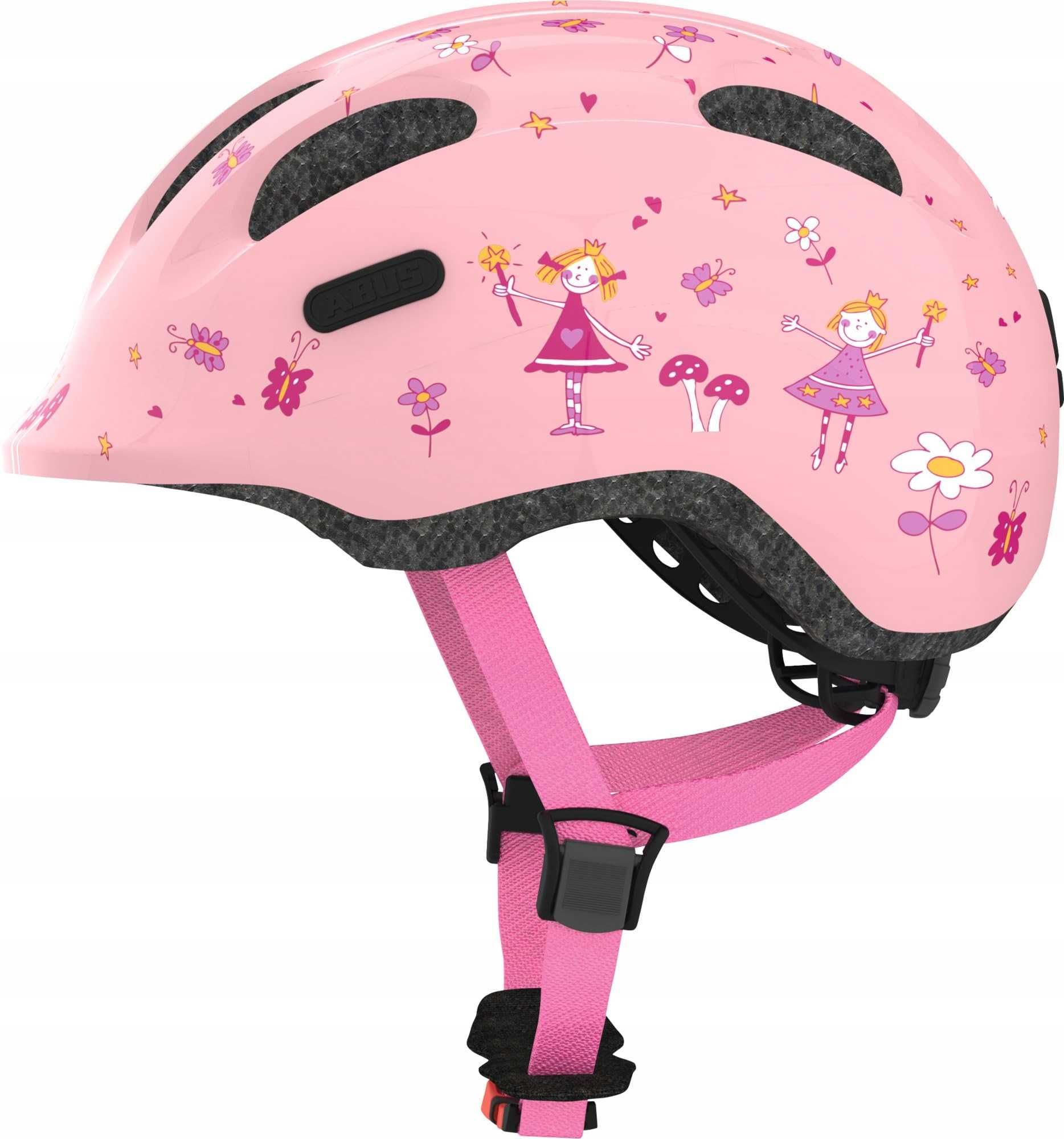 Kask rowerowy dziecięcy Abus Smiley 2.0 Rose Princess M 50-55cm