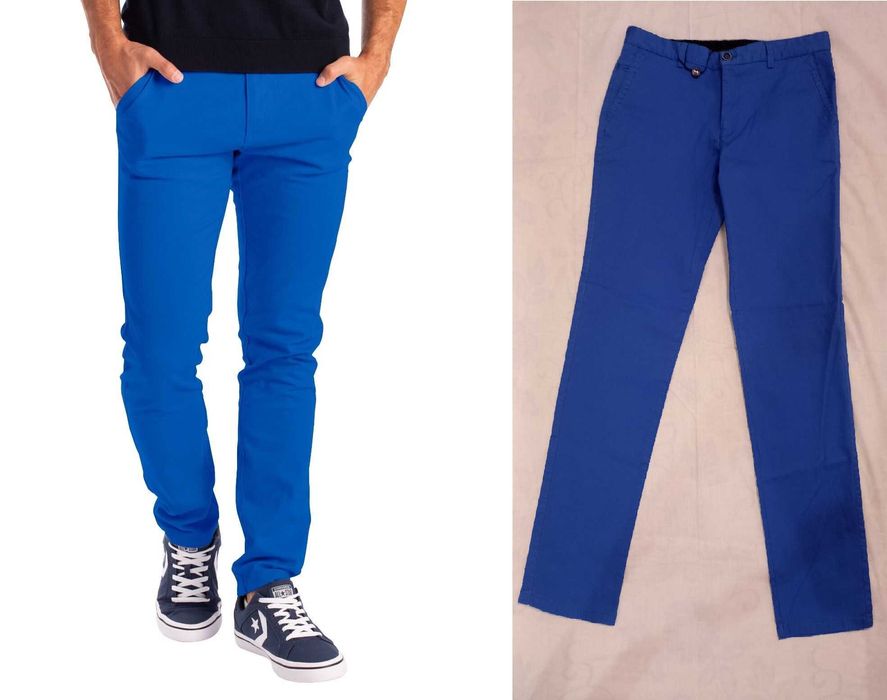 Красивого цвета синие джинсы мужские Турция